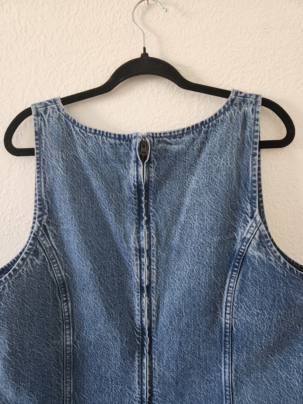Abercrombie & Fitch Denim Square-Neck A-Line Mini Dress - Light Blue - Picture 8 of 12